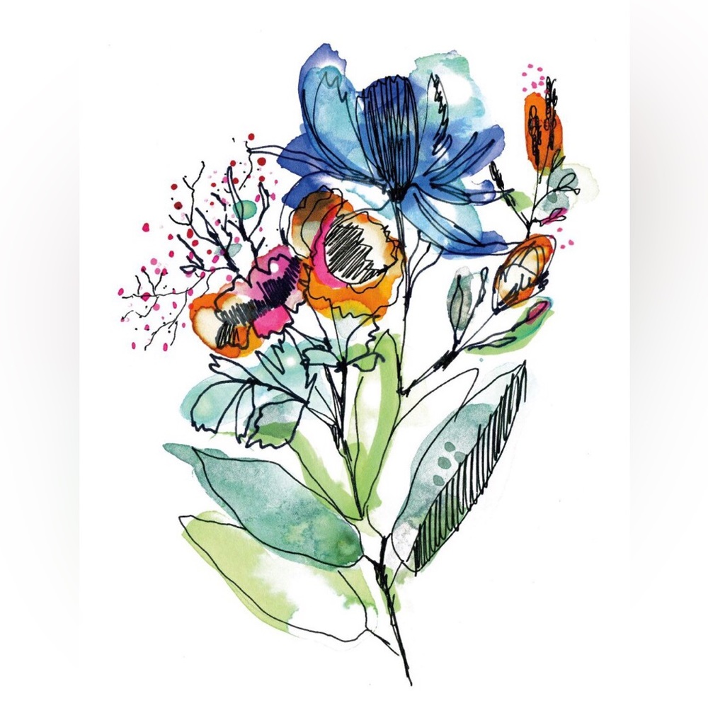 Cayena Blanca-flowers wall poster. 22.375” X 34”